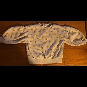 Zara Baby Girl Floral Cream Hoodie 12-18 month